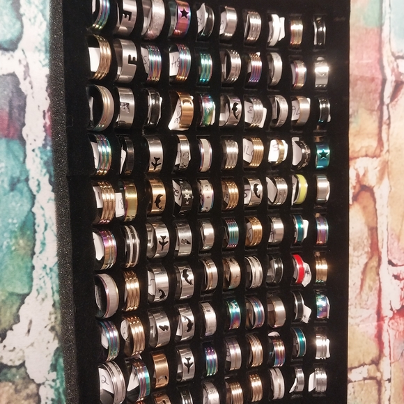 Assorted Stainless Steel Rings - Picture 4 of 13